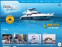 Tablet Screenshot of dubaiexoticyacht.com